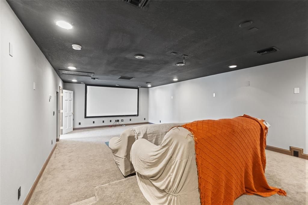Interior, Projection Screen, Recessed Lighting, Theatre Room