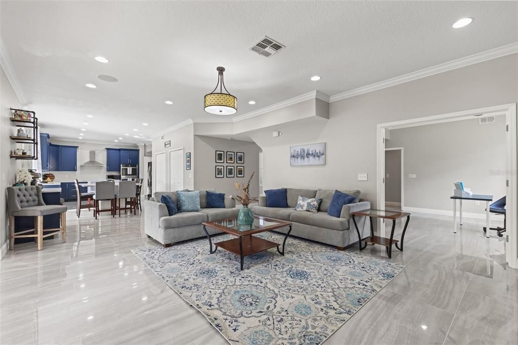 Dining room, Interior, Kitchen, Living room, Pendant Lights, Recessed Lighting