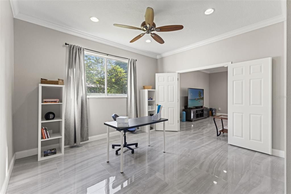 Home Office, Interior, Recessed Lighting