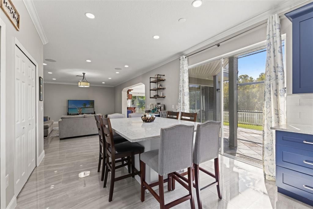 Dining room, Interior, Living room, Pendant Lights, Recessed Lighting