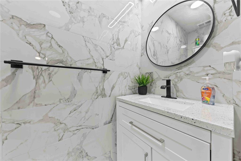 Bathroom, Interior, Marble Walls