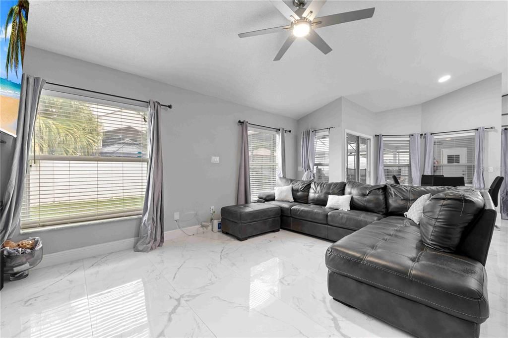 Interior, Living room, Marble, Recessed Lighting