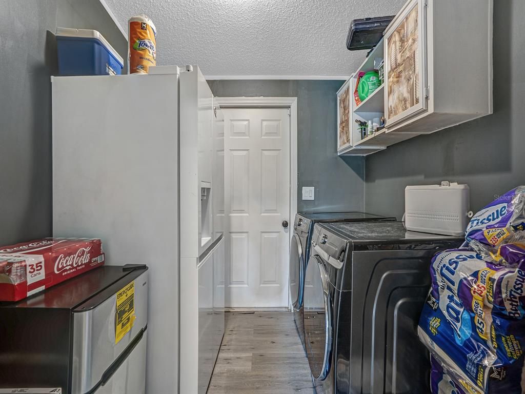 Interior, Washer, Wood Texture Flooring