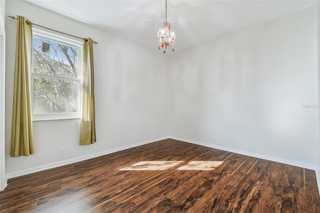 Chandelier, Empty room, Interior, Pendant Lights, Wood Texture Flooring
