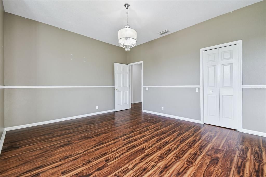 Chandelier, Empty room, Interior, Wood Texture Flooring