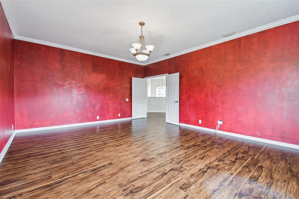 Chandelier, Empty room, Interior, Wood Texture Flooring