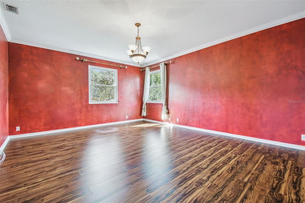 Chandelier, Empty room, Interior, Wood Texture Flooring