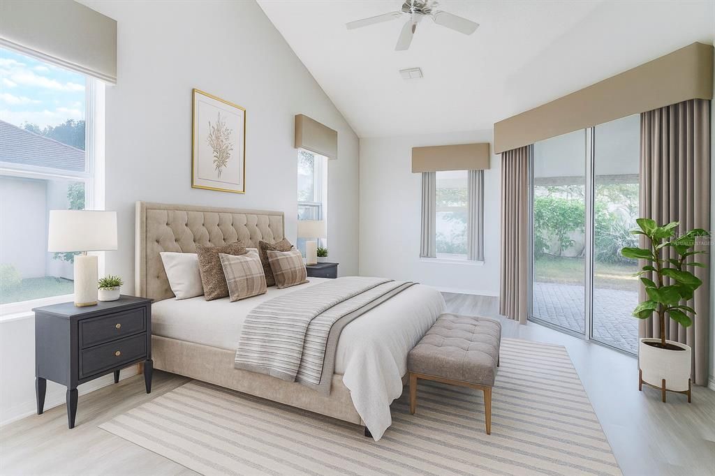 Bedroom, Interior, Wood Texture Flooring