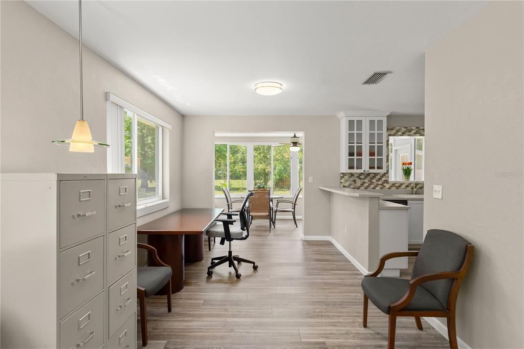 Home Office, Interior, Wood Texture Flooring