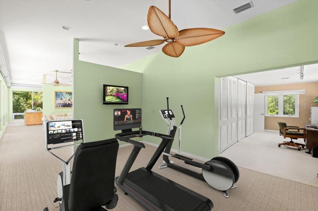 Fitness Equipment, Home Office, Interior, Recessed Lighting