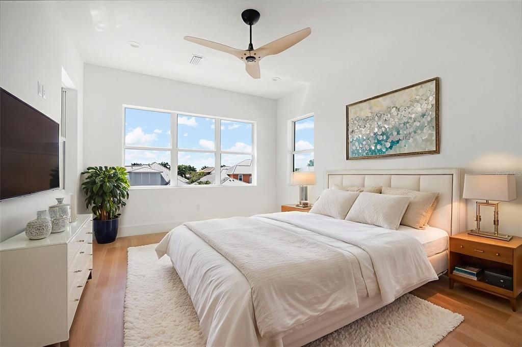 Bedroom, Interior, Wood Texture Flooring