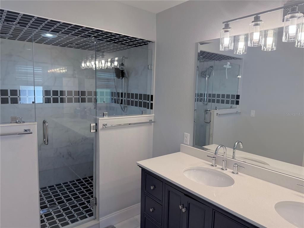 Bathroom, Dual Sink Vanities, Glass Shower, Interior
