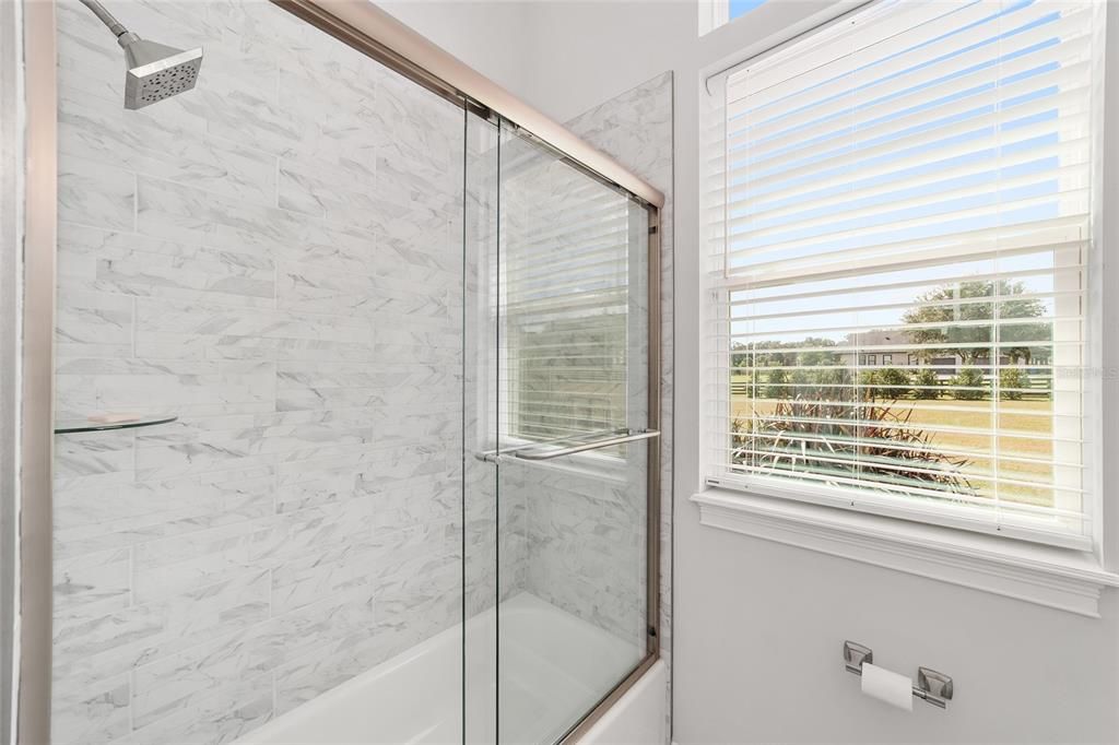 Bathroom, Glass Shower, Interior, Marble Walls