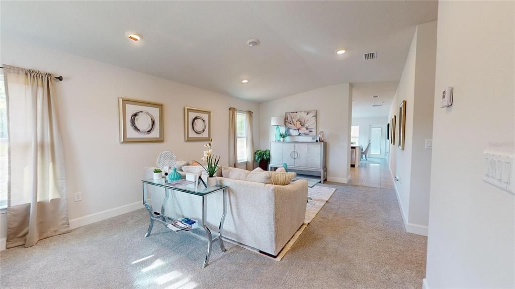 Home Office, Interior, Living room, Recessed Lighting