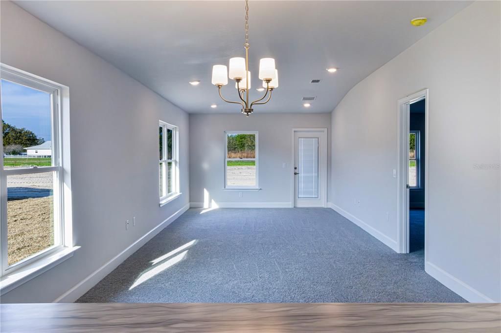 Chandelier, Empty room, Interior, Recessed Lighting