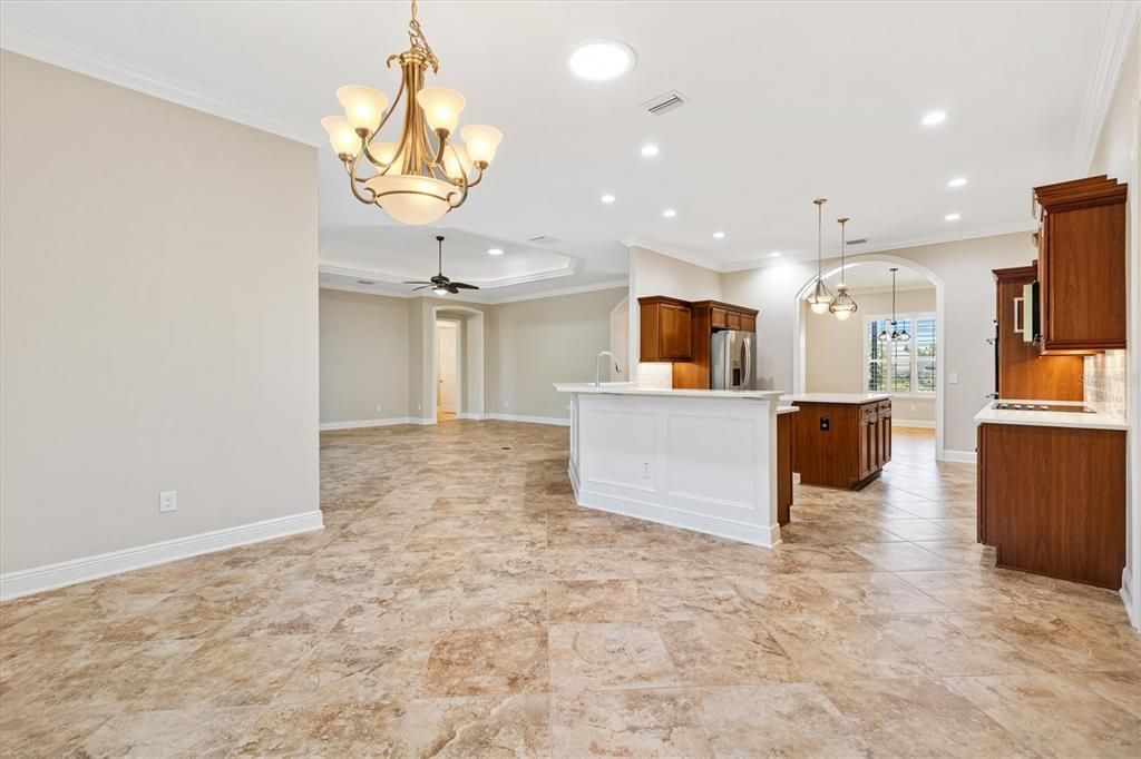 Chandelier, Interior, Kitchen, Pendant Lights, Recessed Lighting