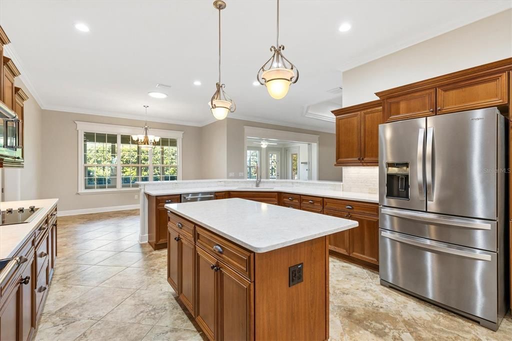 Interior, Kitchen, Pendant Lights, Recessed Lighting, Stainless Steel Appliances