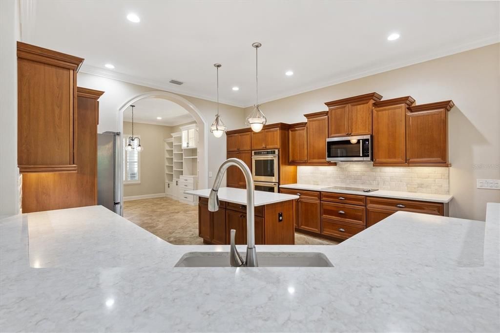 Interior, Kitchen, Pendant Lights, Recessed Lighting, Stainless Steel Appliances