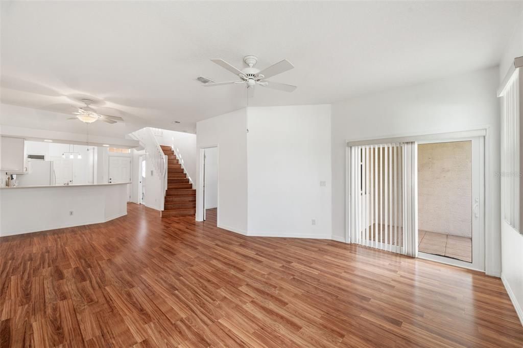 Empty room, Interior, Kitchen, Wood Texture Flooring