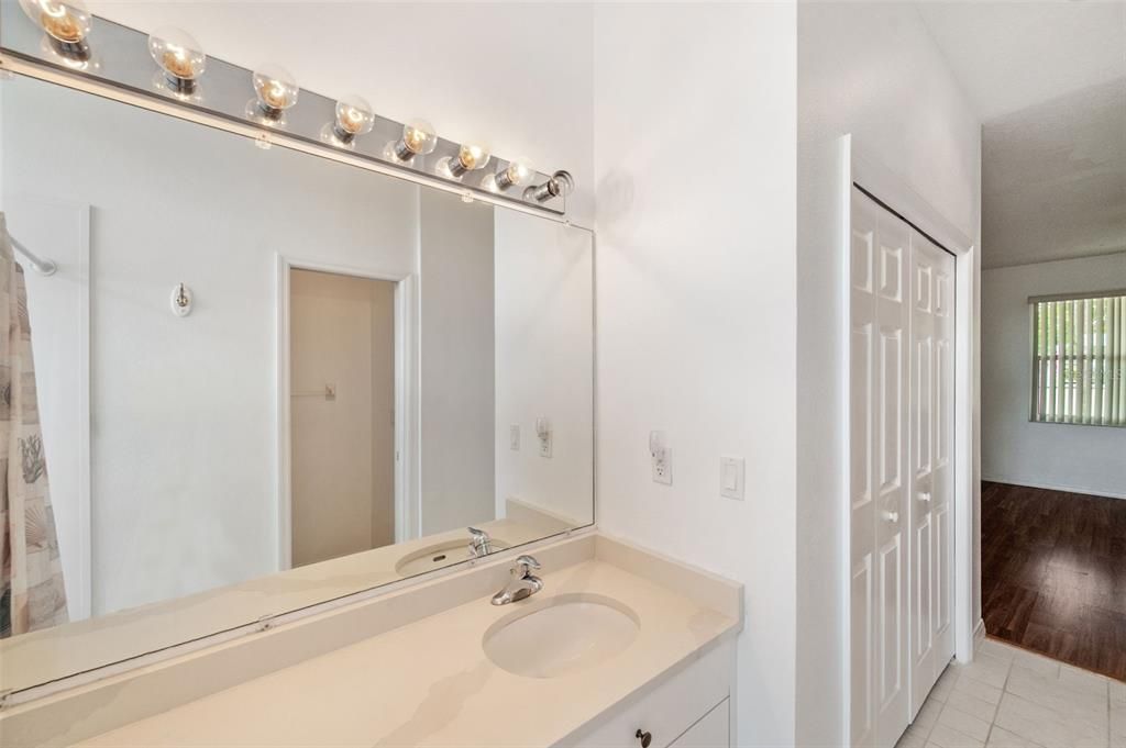 Bathroom, Dual Sink Vanities, Interior, Wood Texture Flooring