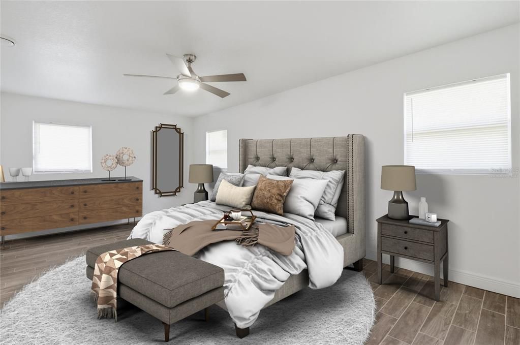 Bedroom, Interior, Wood Texture Flooring