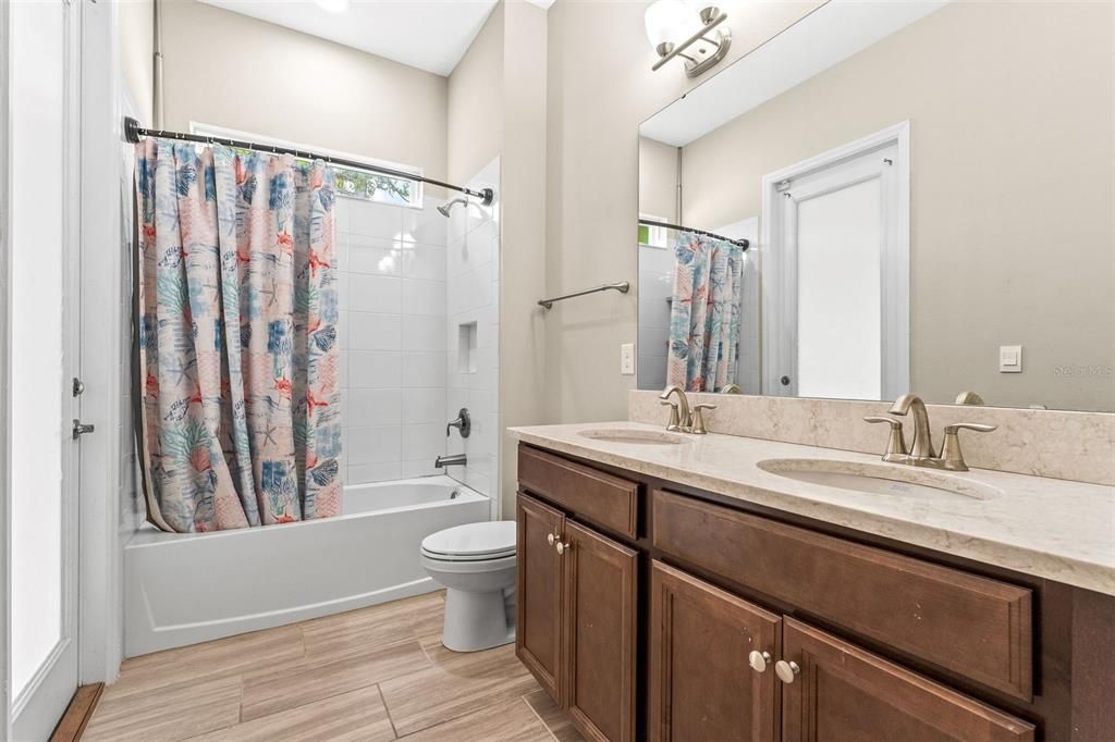 Bathroom, Dual Sink Vanities, Interior, Wood Texture Flooring