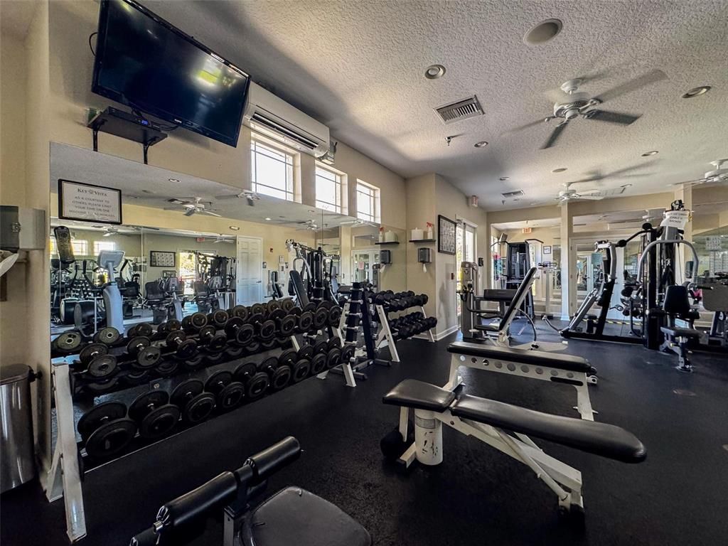 Fitness Equipment, Gym, Interior, Recessed Lighting