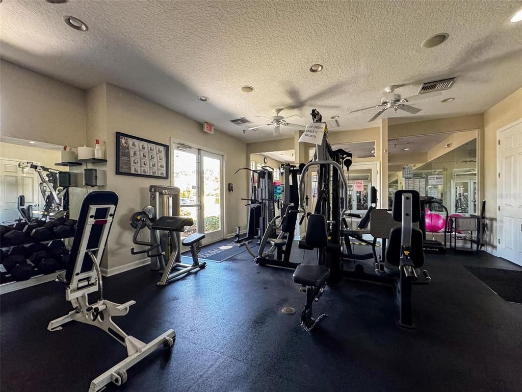 Fitness Equipment, Gym, Interior, Recessed Lighting