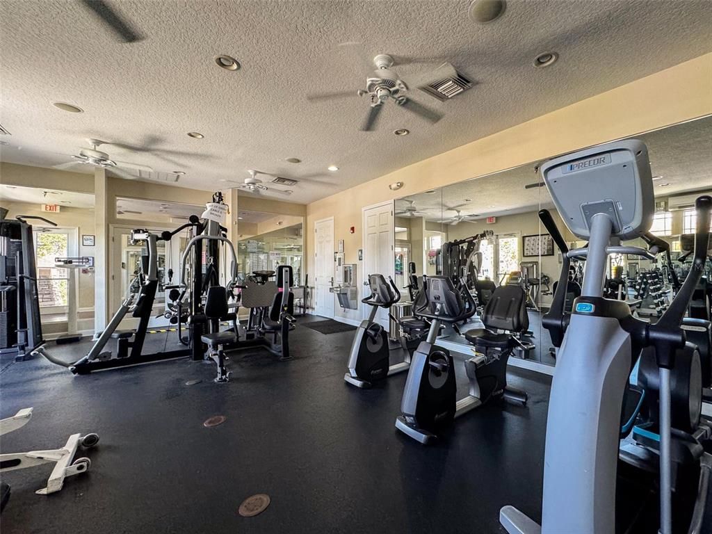 Fitness Equipment, Gym, Interior, Recessed Lighting