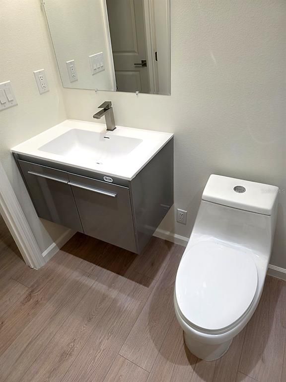 Bathroom, Interior, Wood Texture Flooring