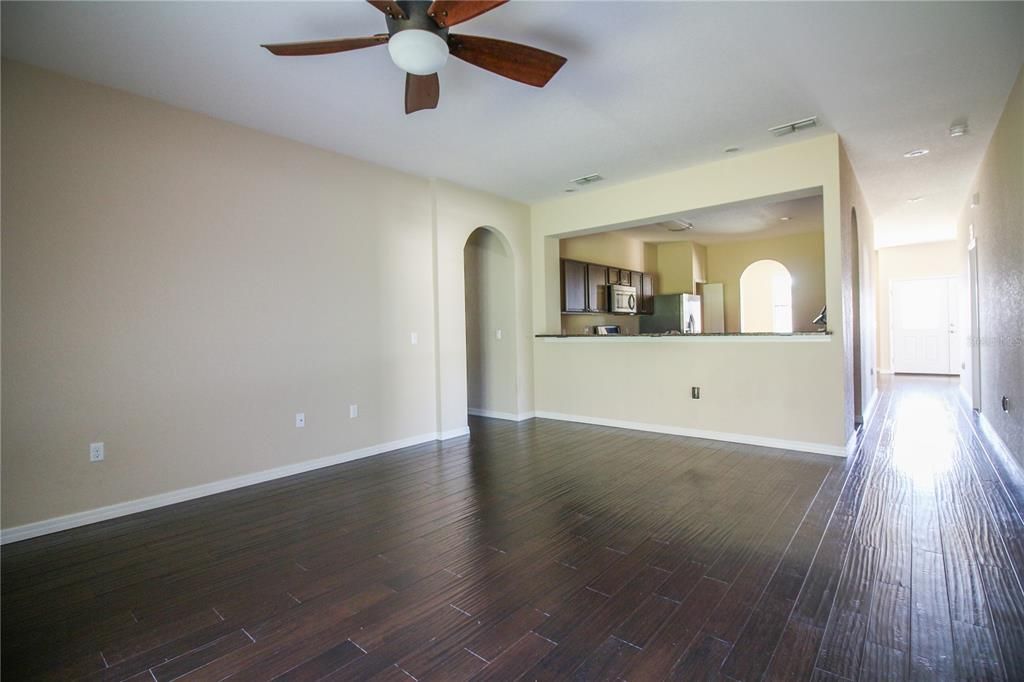 Empty room, Interior, Kitchen, Wood Texture Flooring