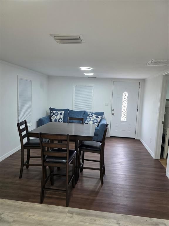 Dining room, Interior, Wood Texture Flooring