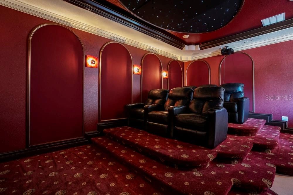 Home Theatre Room, Interior, Projection Screen, Recessed Lighting, Theatre Room