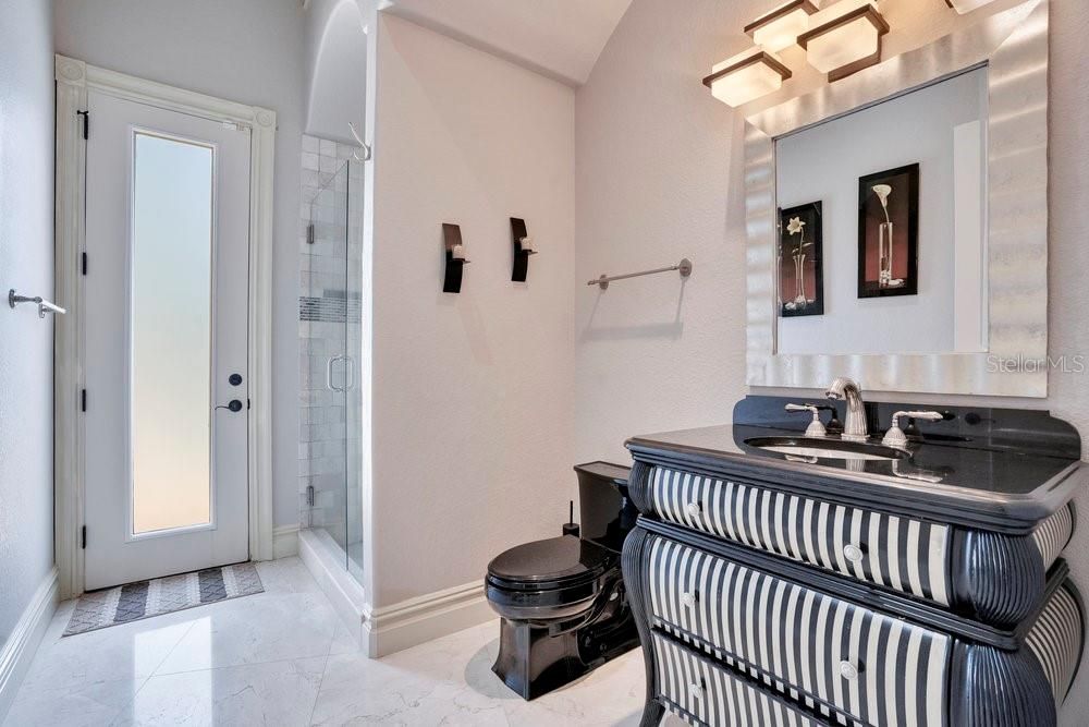 Bathroom, Glass Shower, Interior, Marble