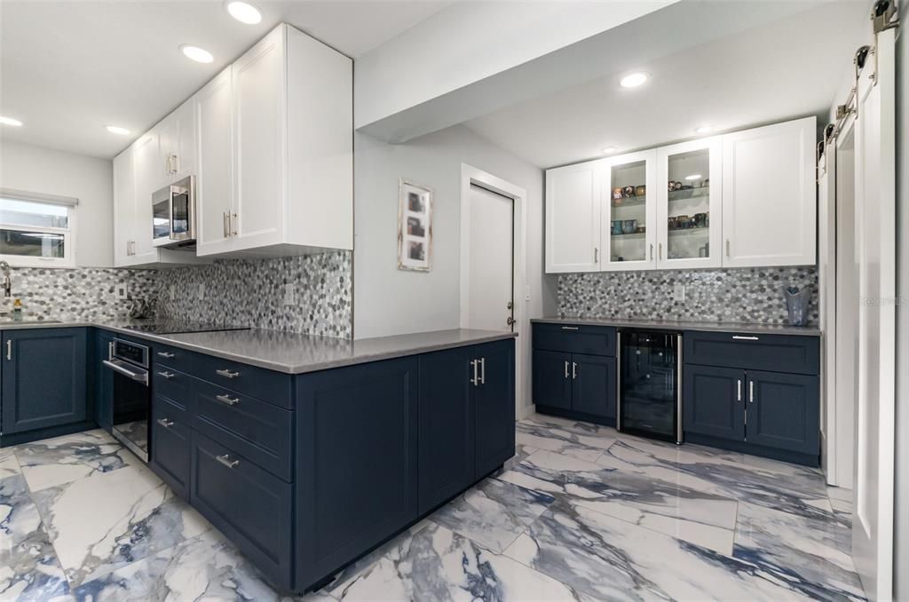 Interior, Kitchen, Marble, Recessed Lighting