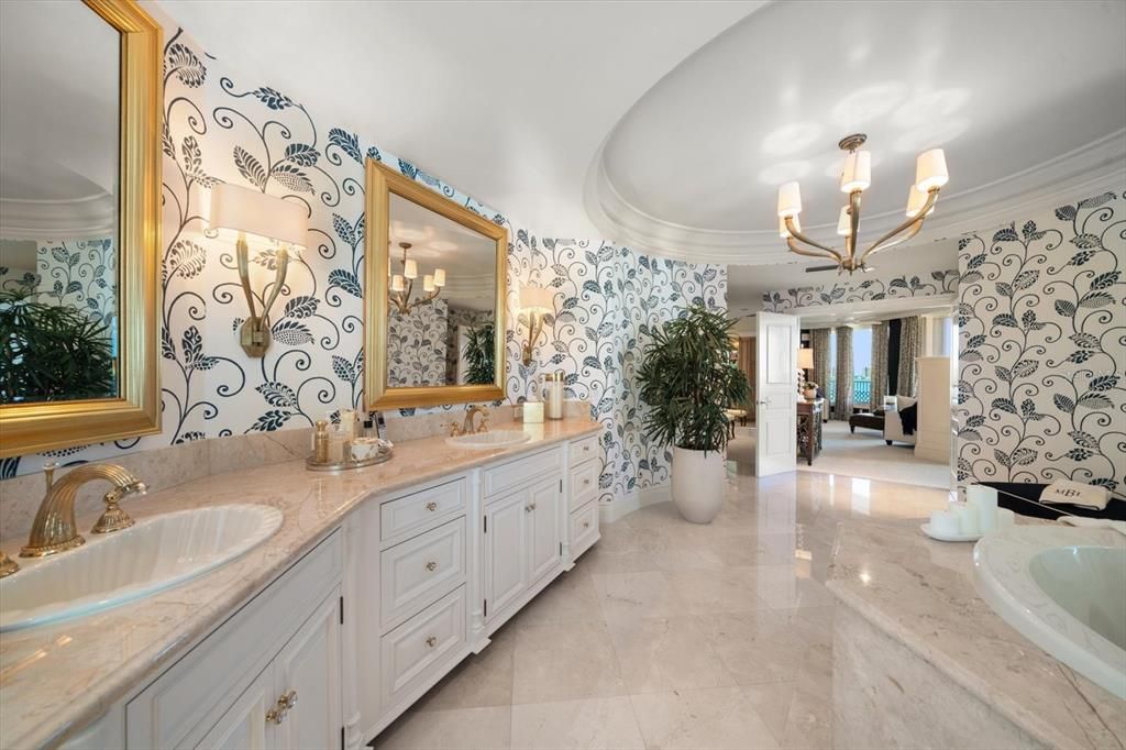 Bathroom, Chandelier, Dual Sink Vanities, Interior