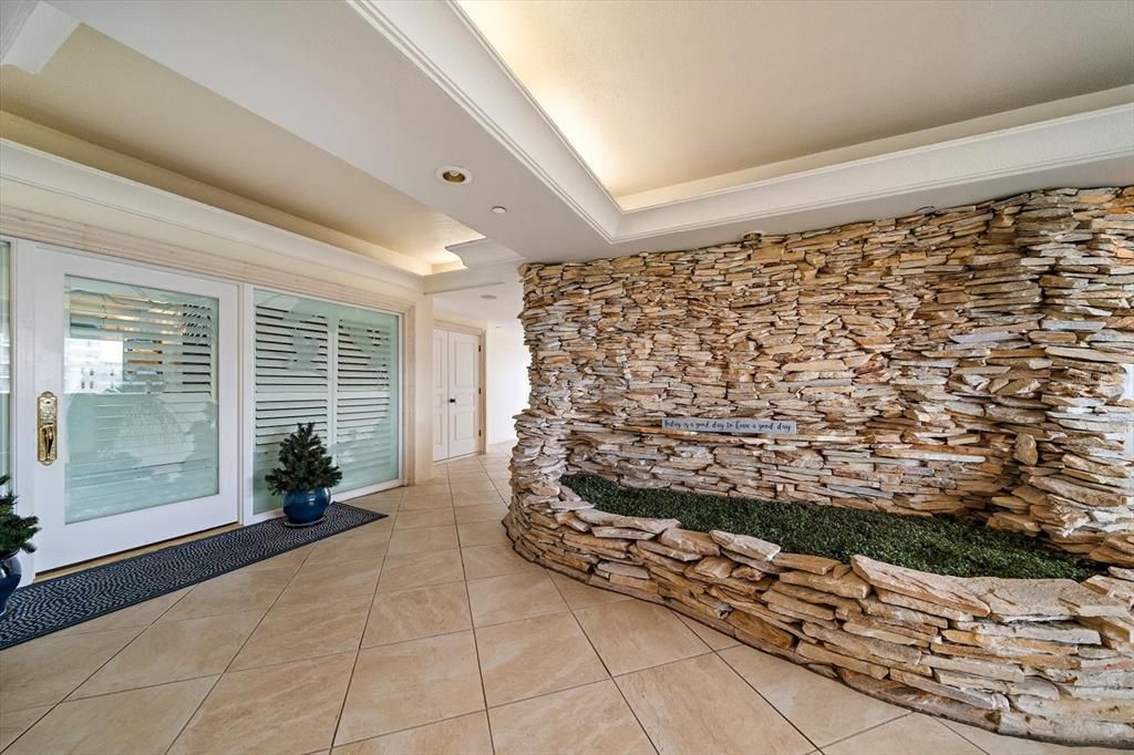 Interior, Recessed Lighting, Stone Walls