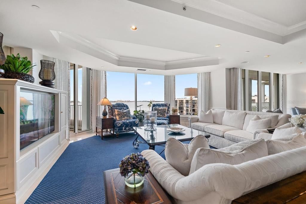 Interior, Living room, Recessed Lighting