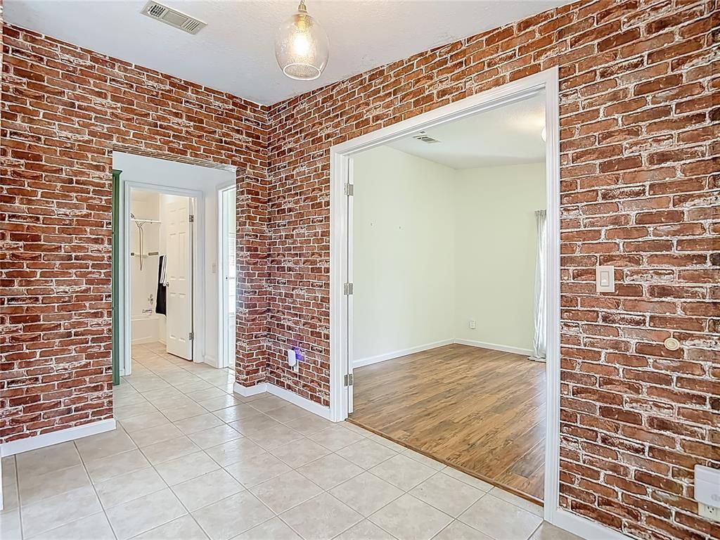 Empty room, Interior, Stone Walls, Wood Texture Flooring
