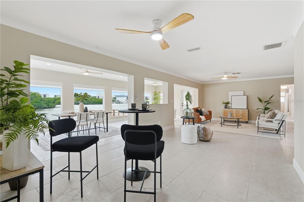 Dining room, Interior, Living room, Recessed Lighting, Water