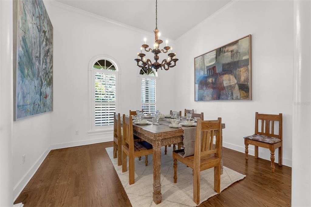 Chandelier, Dining room, Interior, Wood Texture Flooring