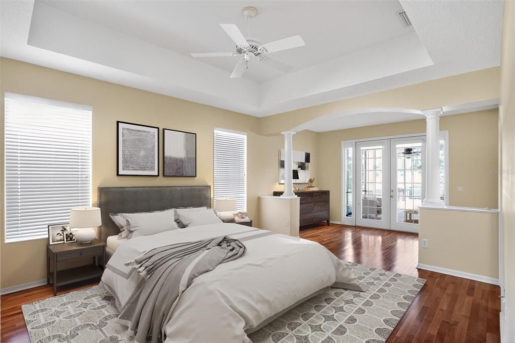 Bedroom, Interior, Wood Texture Flooring