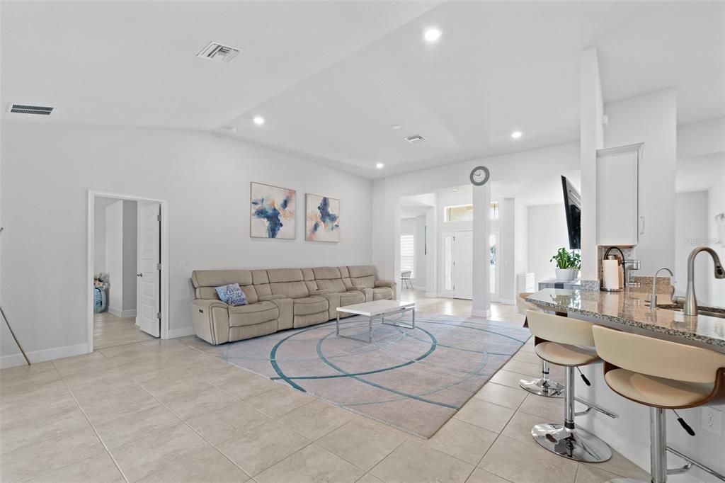 Interior, Living room, Recessed Lighting