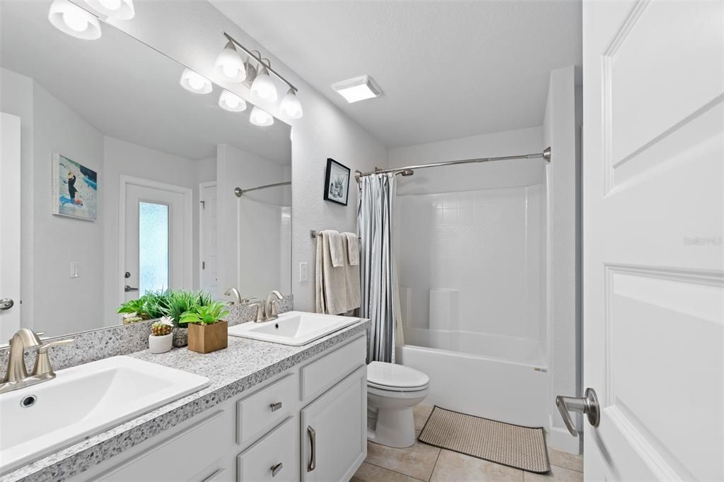 Bathroom, Dual Sink Vanities, Glass Shower, Interior