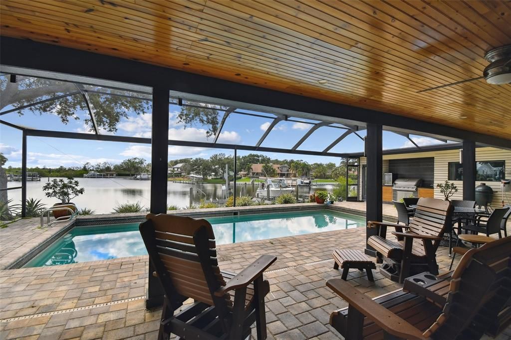 Glass Ceilings, Interior, Pool, Sun Room, Water, Wooden Ceilings