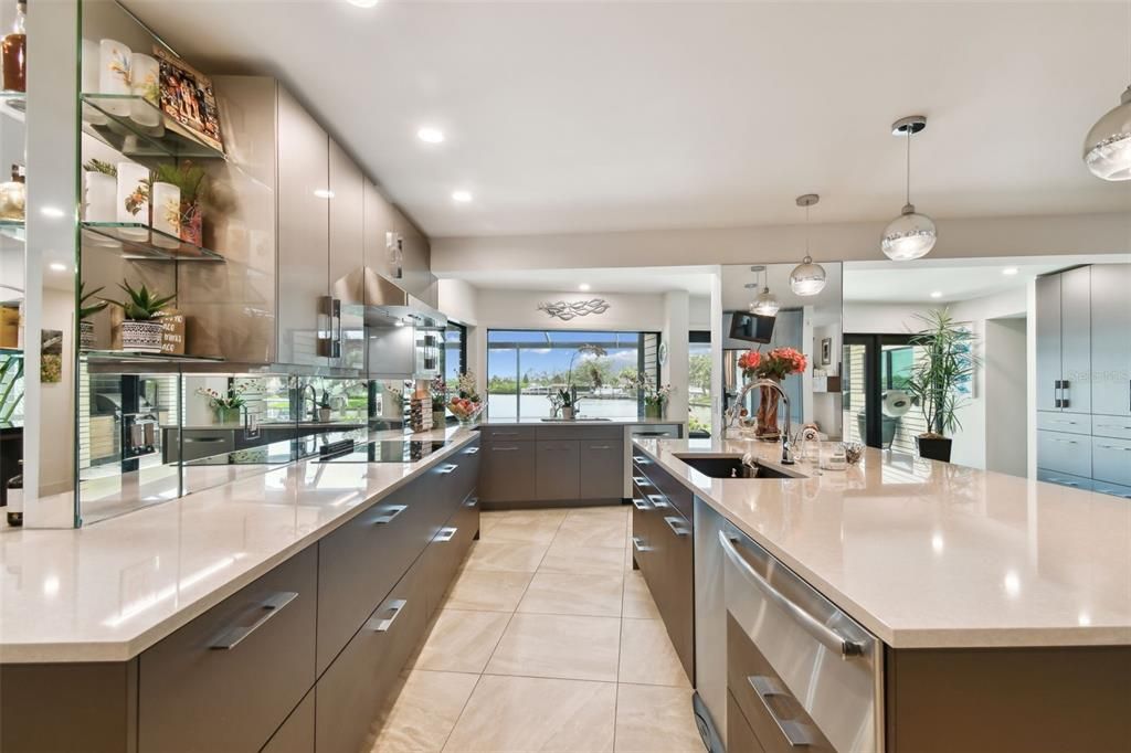 Interior, Kitchen, Pendant Lights, Recessed Lighting, Stainless Steel Appliances