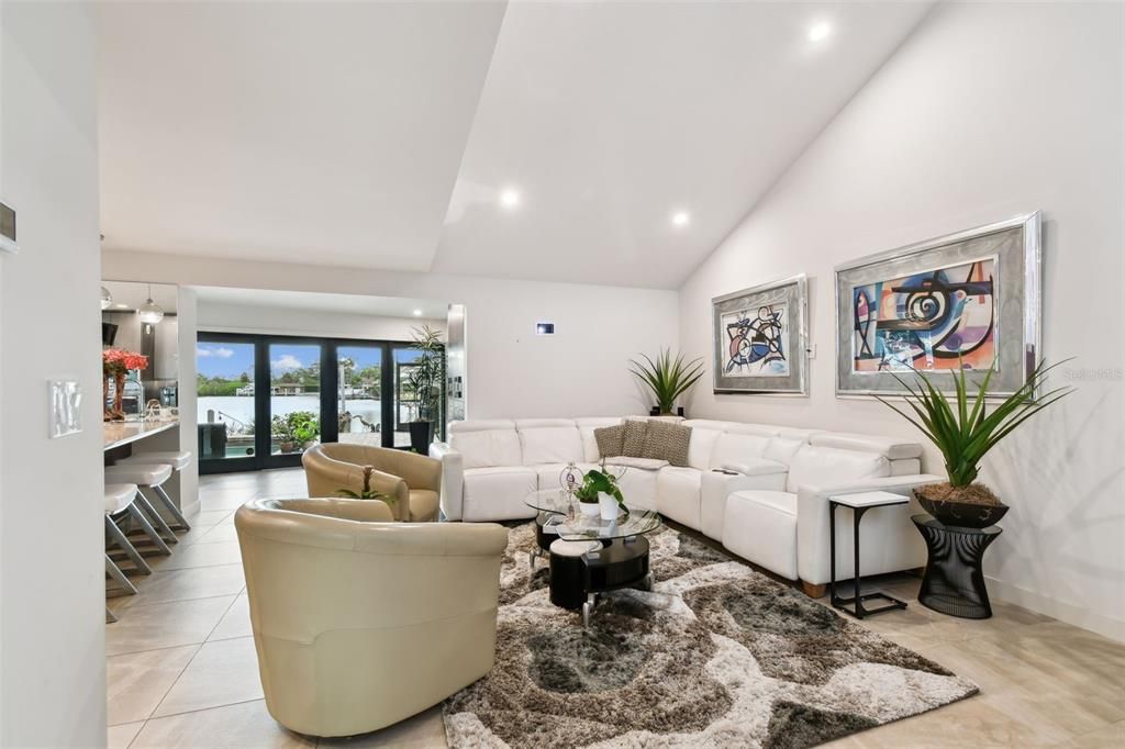 Interior, Living room, Recessed Lighting