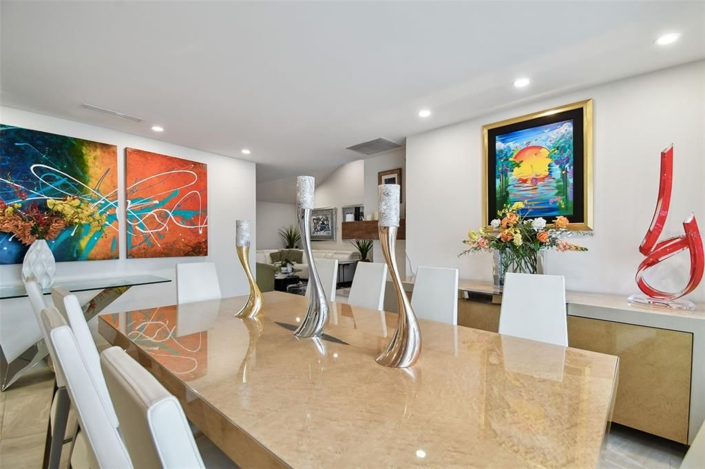 Dining room, Interior, Recessed Lighting