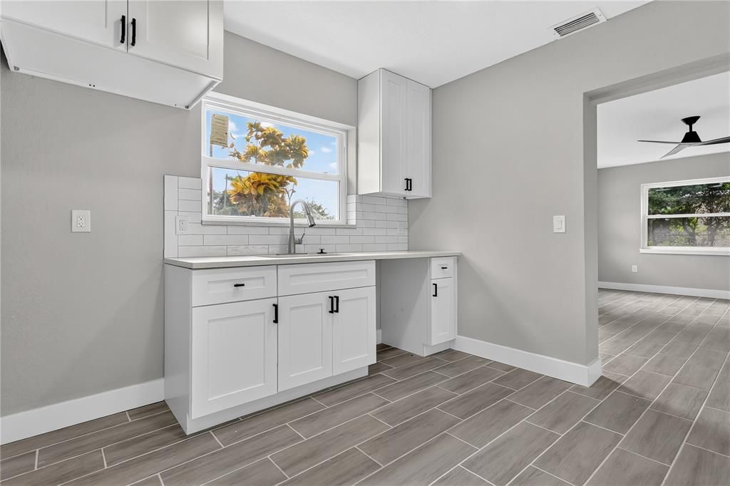 Interior, Kitchen, Wood Texture Flooring
