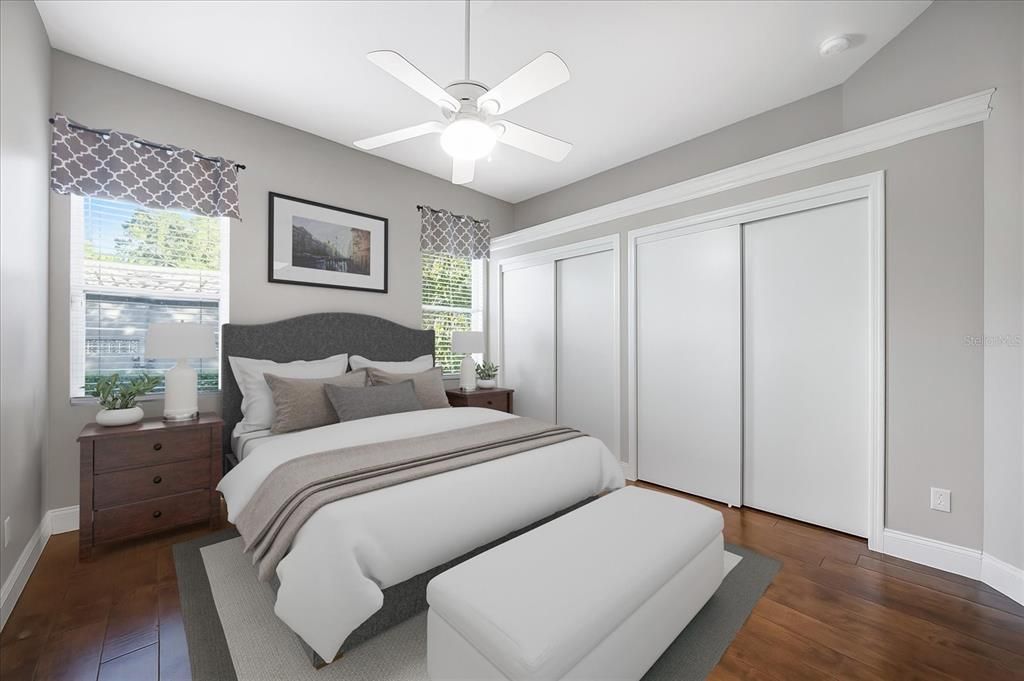 Bedroom, Interior, Wood Texture Flooring
